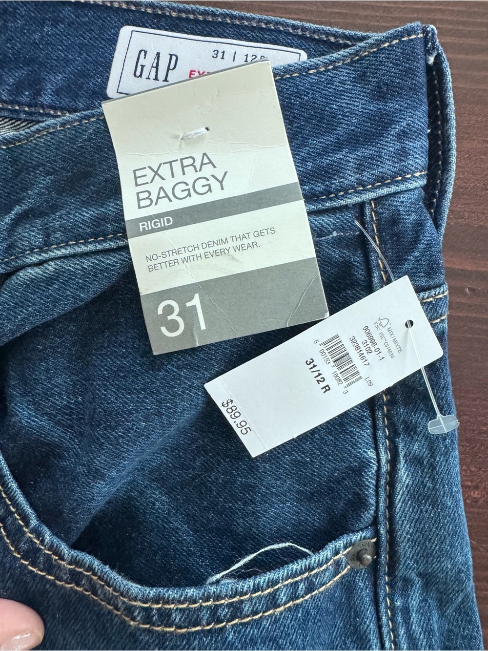 Gap 1996 The Hailey Extra Baggy Jean in Medium Indigo - Size 31 - Picture 6 of 9